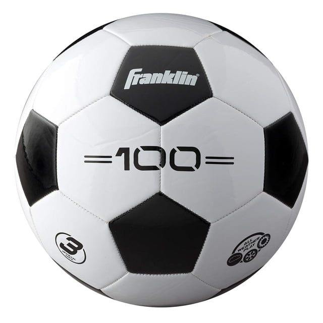 Balón de Fútbol Franklin Sports Blanco Negro Competencia 3