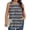Gray, variant on Women's Plus Size Wavy Stripe Pleated Sleeveless Tank Top, Casual Loose Flowy Tunic Vest, Women's Red, Sizes L-5XL