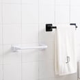 thumbnail image 5 of Self Adhesive Towel Rod Bar Wall Bath Towel Holder Rail Rack for Kitchen Bathroom - 34cm - Black, 5 of 9