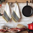 thumbnail image 6 of Modern Grey Gold Kitchen Towels Set of 1, Minimalist Geometric Yellow Striped Absorbent Dish Towels for Kitchen, Microfiber Hand Towel, Quick Drying Tea Towel for Cleaning Decorative Dishcloths, 6 of 7