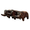 thumbnail image 2 of Balikraft Hand Made Wood Artisans "Gajah Iring" Javanese Elephant Family Tail To Tail Miniature Figurine Set 2.75"L, 2 of 5