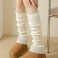 thumbnail image 5 of STETMN Women's Knit Long Socks Cute Leg Warmers Boot Socks Fall Ruffle Leg Sleeves for Party, 5 of 7