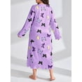 thumbnail image 2 of Nightgowns for Women: Soft Long Sleeve Plus Size Nightgowns, Printed Pajamas Long Sleepdress Casual Sleepwear, 2 of 3