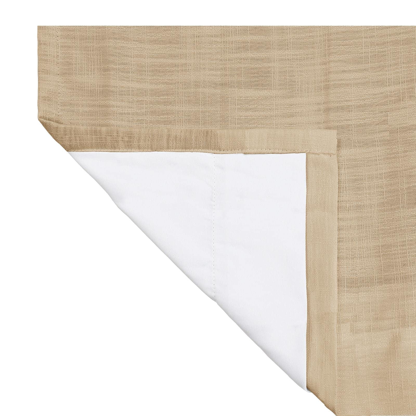 Linen Textured Pinch Pleat Curtain for Living Room, Room Darkening Window Curtain Panel for Bedroom, Privacy Drape with Double Layer (72 x 84 Inches, 1 Panel, Sand Beige) outdoor curtains