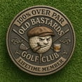 thumbnail image 4 of WINDLAND Over Par Old Bastards Golf Coin Humorous Golfer Gift,Novelty Golf Ball Marker, 4 of 9