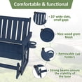 thumbnail image 4 of Poly Lumber Patio Glider, HIPS Material Weather-Resistant Swing Bench for Outdoor Porch Garden（Navy Blue, 2-Seater), 4 of 7