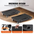 thumbnail image 4 of Furniture Dolly,500 lbs Capacity Each Count,Furniture Mover with Wheels,Portable Moving Rollers 4 Wheels Heavy Duty,Small Flat Dolly Cart with Interlocking for Heavy Furniture,2 Pack,Black, 4 of 10