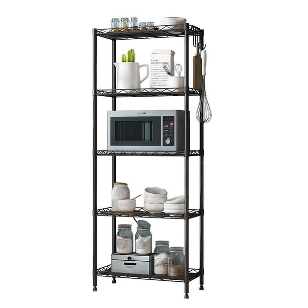 5Tier Steel Shelve Adjustable, Heavy Duty Storage Shelving Units (55