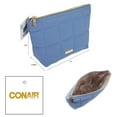 thumbnail image 2 of Conair Clutch Quilted Blue Cosmetic Bag, 2 of 7