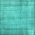 thumbnail image 1 of Ahgly Company Indoor Square Persian Turquoise Blue Traditional Area Rugs, 8' Square, 1 of 4