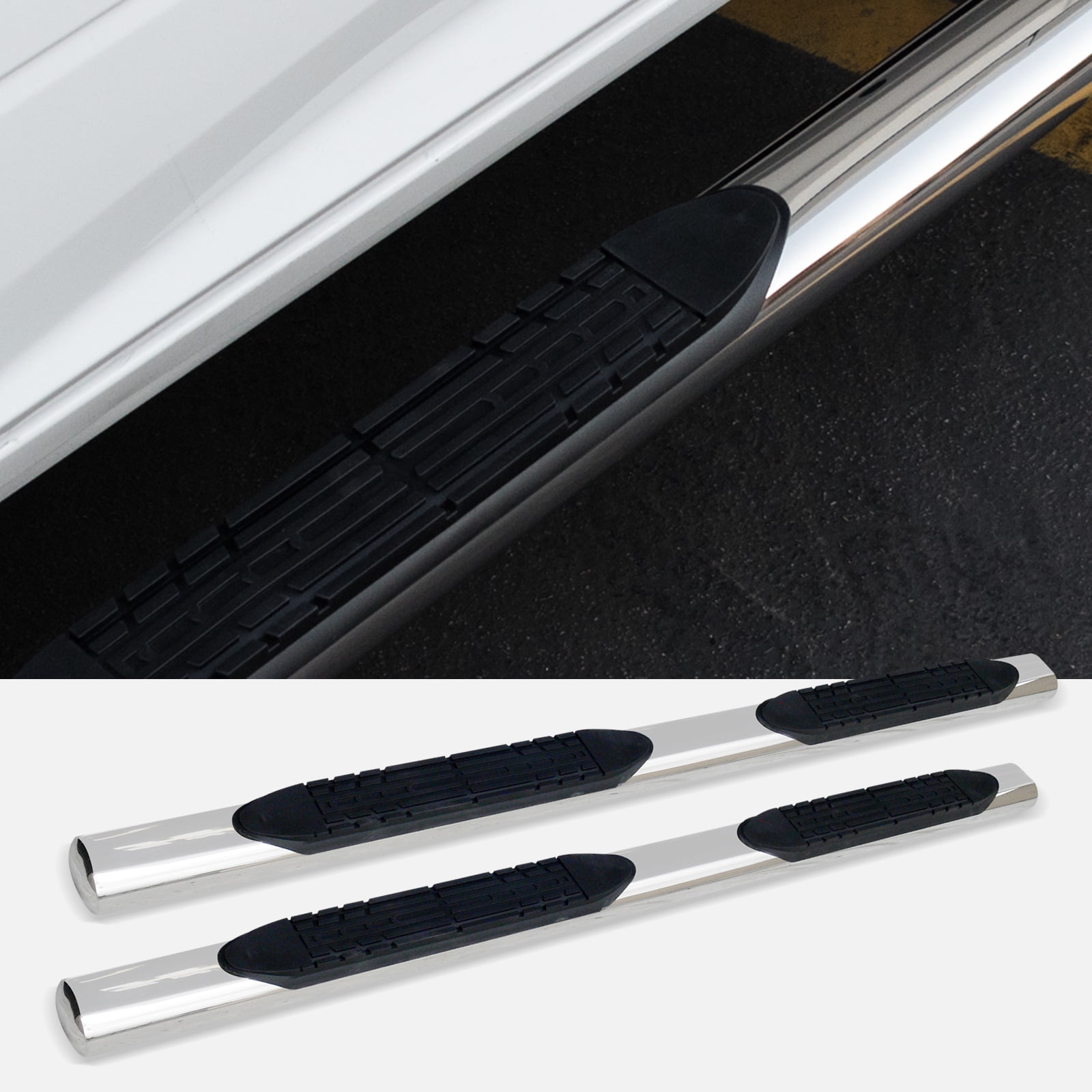 Stehlen 733469496120 4" Oval Side Step Nerf Bars Stainless Steel For