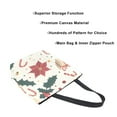 thumbnail image 3 of FORMRS Womens Canvas Tote Bag with Zipper Inner Pocket Shoulder Handbag, Beige Christmas Candy Canes, 3 of 7