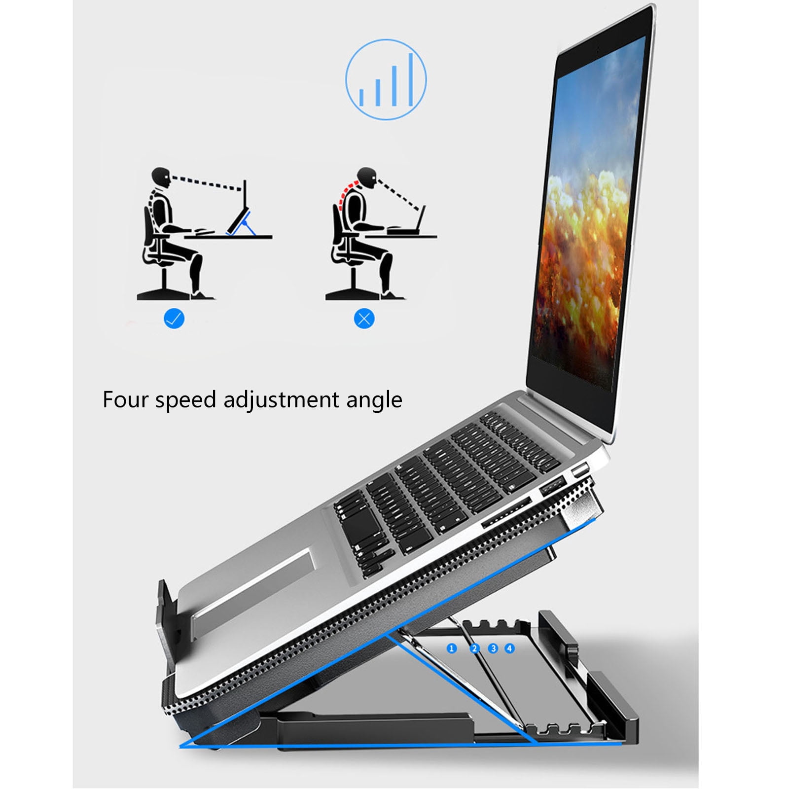 RUISINERY Gaming Laptop Cooling Pad with 2 Fan 2 USB Port Tablets Stand For Notebook Cooling Pad Adjustable Holder Bracket