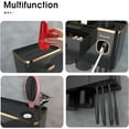 thumbnail image 6 of iHave Toothbrush Holder Black Bathroom Accessories, Upgrade Wall Mounted Toothbrush Holders with Automatic Toothpaste Dispenser 2 Cups, Large Capacity Tray, Cosmetic Drawer Bathroom Decor, 6 of 8