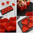 thumbnail image 2 of 12 Piece Silicone Baking Cup Cupcake Lined With Non-stick Pastry Muffin Liner Mold Heart-shaped 2.75inch Mini Cake Silicone Mold $reusab, 2 of 5
