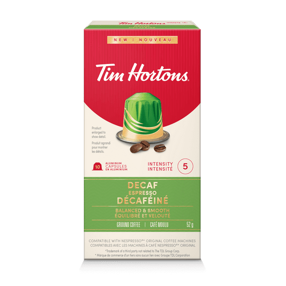 TIM HORTONS Nespresso Compatible capsules -DECAF