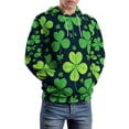 thumbnail image 5 of Green Clover Pattern 3D Print Hoodie Men Women Autumn Thin Pullover Sweatshirt Vintage Streetwear Tops, 5 of 6