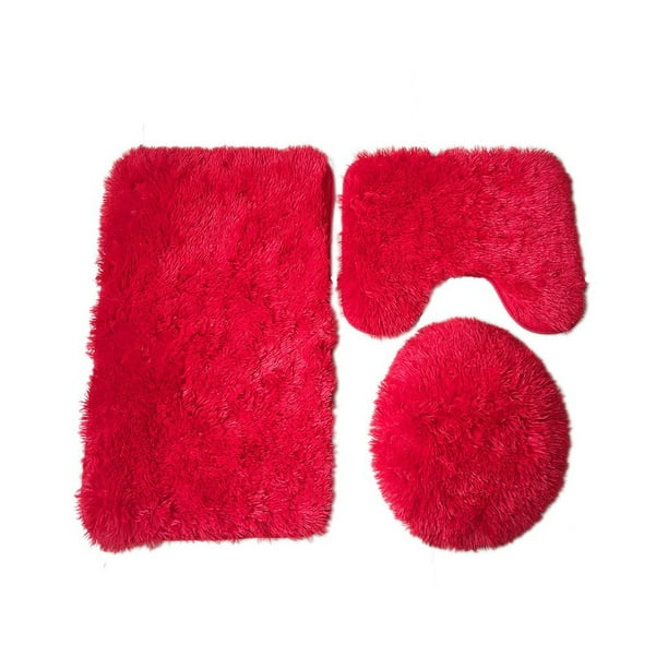 Monstrate Paquete de 3 fundas de asiento suavidad multicolor gran decoración almohadilla de baño multiusos alfombrilla de baño suministros de baño Juegos de accesorios de baño Rojo Monstrate HA066755-02