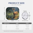 thumbnail image 3 of Fotbe Peaceful Deer Lily Pond Juego de 2 Piezas de Parasoles para Parabrisas | Bloqueador Solar para Auto | Accesorios Plegables para Protección Solar Interior-Small, 3 of 6