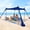 Dark Blue, variant on BUSATIA Beach Tent Sun Shelter UPF50+, 10x10 FT Easy to Setup, Sun Shelter Beach Shade Canopy with 4 Stability Poles Outdoor Shade for Beach Camping Family(Dark Blue)
