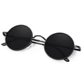 thumbnail image 2 of KANASTAL Small Round Sunglasses for Women Men Polarized UV400 Protection Metal Steampunk Vintage Retro Halloween Decoration (All Black Frame+Black Lens ) KANASTAL KANASTAL, 2 of 2