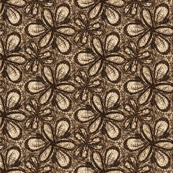 Ahgly Company Indoor Square Patterned Brown Sand Brown Area Rugs, 7' Square