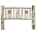 thumbnail image 2 of Montana Collection Queen Headboard w/ Laser Engraved Elk Design, Clear Lacquer Finish, 2 of 5