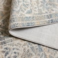 thumbnail image 4 of SAFAVIEH Blair Washable Christiana Abstract Machine Washable Area Rug, Ivory/Blue, 6'7" x 6'7" Round, 4 of 6