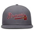 thumbnail image 2 of Men's Nike Gray Atlanta Braves Performance True Fitted Hat, 2 of 4