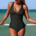 thumbnail image 7 of Blmnix Tummy Control Womens Bathing Suits One Piece Long Torso Swimsuits Swimwear Scoop Neck Tankinis Swimwear for Women,L, 7 of 7