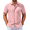 Pink, variant on COOFANDY Mens Beach Shirs Untucked Shirts Short Sleeve Button Up Casual Dress Shirts