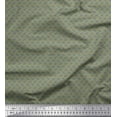 thumbnail image 1 of Soimoi Moss Georgette Fabric Leaves & Berries Shirting Print Fabric by Yard 42 Inch Wide, 1 of 1