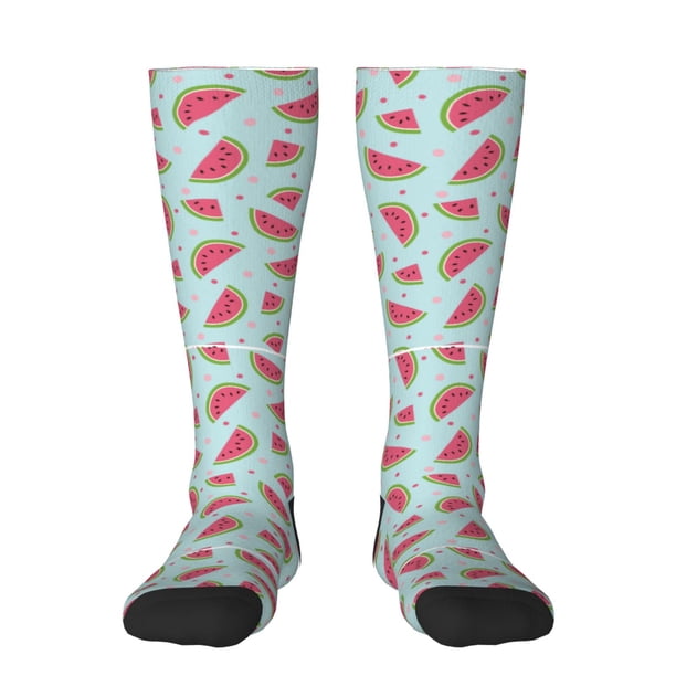 Balery Watermelon Calcetines novedosos Calcetines deportivos Calcetines hasta la rodilla Calcetines de algodón Calcetines originales y geniales