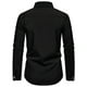 thumbnail image 4 of Blusa y camisa de manga larga con cuello vuelto para hombre, informal, con botones y retazos, de poliéster., 4 of 8