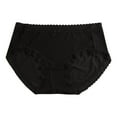 thumbnail image 2 of HUPOM Underwear Women Ladies Underwear Medium waist Comfort Waist Solid Briefs Black L, 2 of 3
