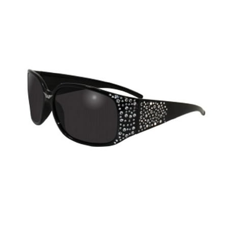 - Global Vision Eyewear Galaxy Sunglasses, Smoke Tint Lens, Black Bling Frames