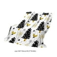 thumbnail image 3 of Christmas Blanket 100 cm x 150 cm Printed Flannel Throw for Kids and Adults – Festive Snowflake Tree Penguin Design – Machine Washable Polyester, 3 of 7