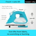 thumbnail image 2 of Restored Oliso Smart Iron, TG1600PRO+, Ceramic Plate - Turquoise (Refurbished), 2 of 2