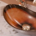 thumbnail image 6 of Novatto NOHP-G008-8031BN Rena Copper and Black Tempered Oval Glass Top-Mount Sink 3 Piece, 6 of 8