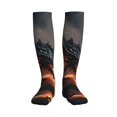 thumbnail image 3 of Compression Socks for Women and Men - Fiery Black Dragon Attack Compression Socks Circulation for Workout, 3 of 8