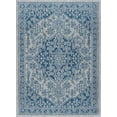 thumbnail image 3 of 8x10 Water Resistant, Large Indoor Outdoor Rugs for Patios, Front Door Entry, Entryway, Deck, Porch, Balcony | Outside Area Rug for Patio | Indigo, Medallion | Size: 7'10'' x 10'3'', 3 of 8