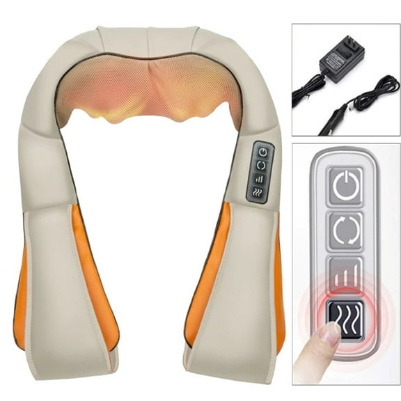 Shiatsu Neck and Back Massager with Soothing Heat - Electric Deep Tissue 3D Kneading Massage Pillow for Shoulder, Leg, Full Body Muscle Pain Relief - Car, Office, Home Use - Great Gift Idea