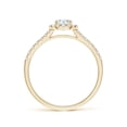 thumbnail image 2 of ANGARA Natural 0.35 Ct. Diamond Halo Ring in 14K Yellow Gold for Women (Ring Size: 11.5), 2 of 10