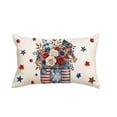 thumbnail image 2 of Pandiboks 20x12in Decorative Pillow Covers Couch Pillow Covers White Stars Polyester Rectangle for Den、Outdoor, 2 of 6
