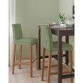 thumbnail image 2 of Sage Green Floral Bar Stool Covers Set of 6, Spring Flowers Stretch Washable Bar Chair Covers with Backs, Removable Pub Counter Height Chair Cover for Kitchen Dining Room Cafe Farmhouse Botanical, 2 of 7