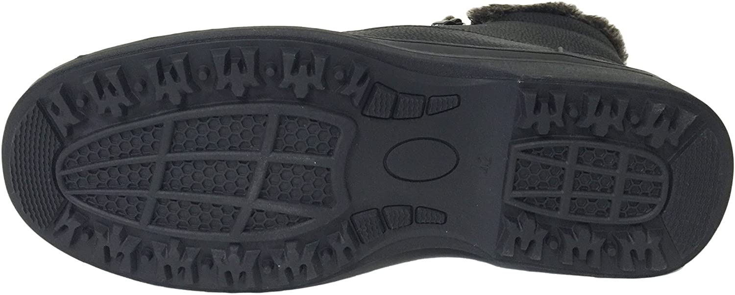 Men's Winter Boots Faux Fur Lined Dual Side Zipper Ankle Snow Comfort Shoes - image 5 of 7