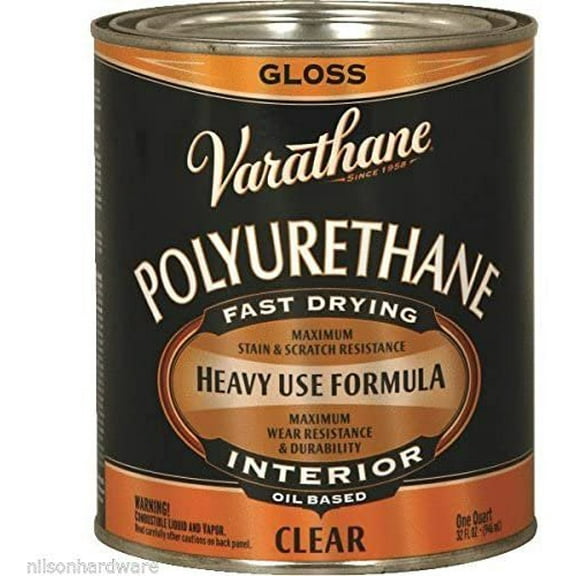 Varathane Interior Wood Floor Polyurethane Gloss - Stain Resistant, Clear, 2 Qt