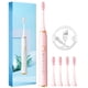 thumbnail image 4 of Cepillos de dientes manuales, extra suaves, con 5 cabezales y 5 modos de limpieza, resistente al agua IPX7. Cepillo de dientes eléctrico nuevo., 4 of 5