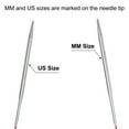 thumbnail image 4 of Uxcell Size US 6 Knitting Needles Circular Needle 16 inch Round Metal Stainless Steel Needle for Handmade Projects DIY Knitting, 4 of 6