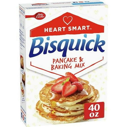 Pack of 2 - Betty Crocker Heart Smart Bisquick Pancake And Baking Mix, Low-Fat & Cholesterol-Free, 40 Oz.